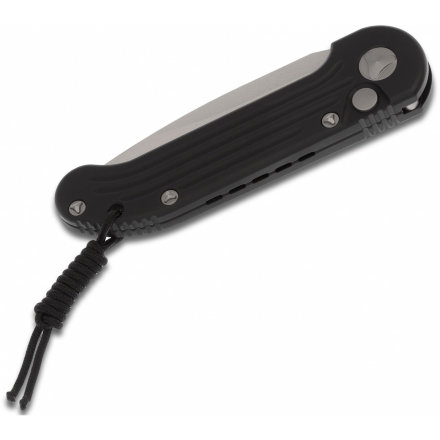 Нож складной автоматический Microtech LUDT, сталь CTS-204P, рукоять черный алюминий, стоунвош клинок 135-1BL, 135-10