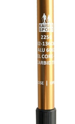 Телескопические палки для скандинавской ходьбы Kaiser Sport Nordic Walking gold, SL-2B-2-135-G