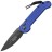 Нож складной автоматический Microtech LUDT, сталь CTS-204P, рукоять синий алюминий, черный клинок 135-1BL