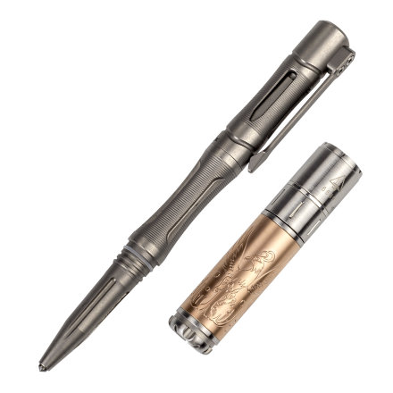 Набор Fenix ручка T5Ti + фонарь F15 синий, T5TIF15BL
