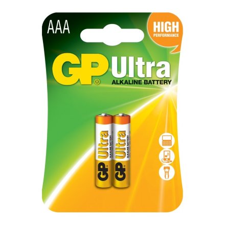 Батарея GP Ultra Alkaline 24AU LR03 AAA (2шт/блистер), 558935