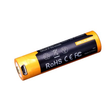 Аккумулятор 18650 Fenix 2600U mAh с разъемом для USB вскрытый блистер, ARB-L18-2600Uopen