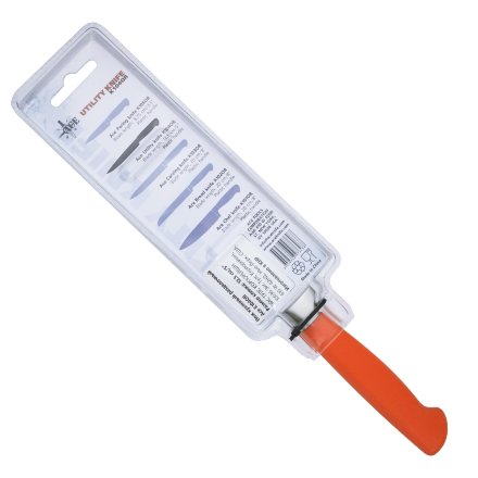 Нож кухонный ACE K104OR Utility knife, пластиковая ручка, цвет оранжевый повреждена упаковка, K104ORopen
