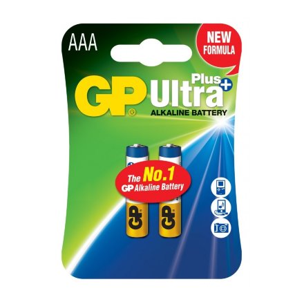 Батарея GP Ultra Plus Alkaline 24AUP LR03 AAA (2шт/блистер), 558936