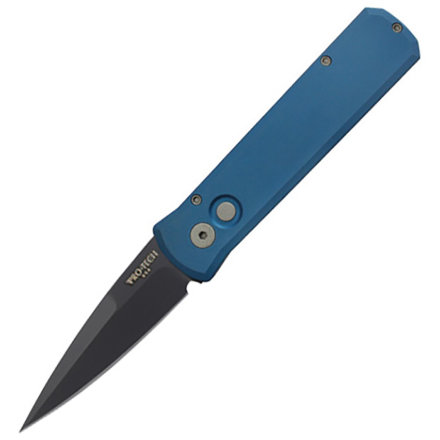 Нож автоматический Pro-Tech Godson Black DLC-Coated 154CM Solid Blue Aluminum 721-Blue