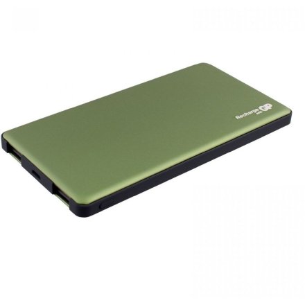 Мобильный аккумулятор GP Portable PowerBank MP05 Li-Pol 5000mAh 2.1A+2.1A зеленый 2xUSB, 1152248