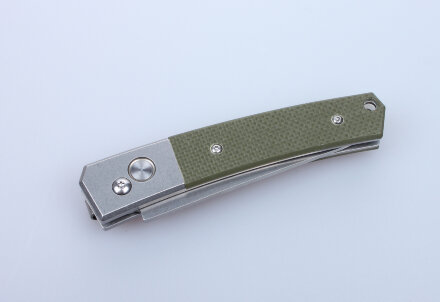 Уцененный товар Нож Ganzo G7362 зеленый, (Б/У. Упаковка потрепана. Сломан кончик лезвия)