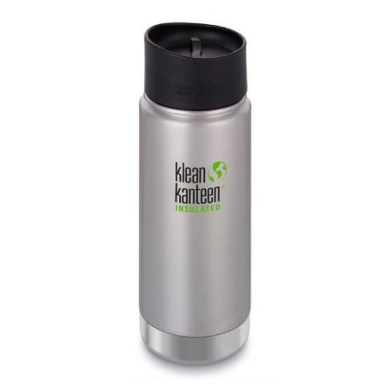 Термобутылка Klean Kanteen Insulated Wide Cafe Cap 16oz (473 мл) Brushed Stainless, 1003132