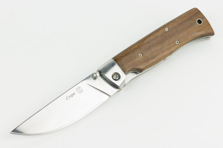 Нож складной Кизляр Стерх клинок AUS-8, рукоять орех, стальные притины, 08026