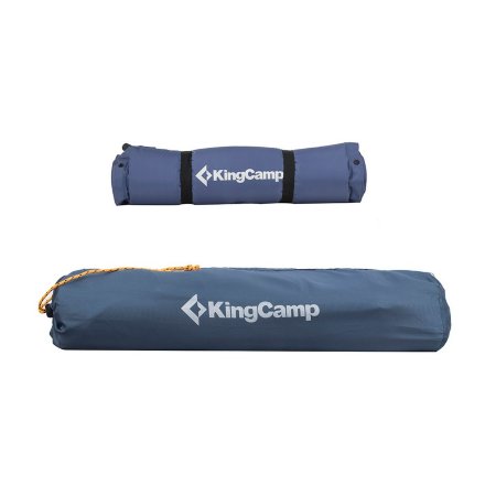 Коврик самонадувающийся KingCamp Base Camp L 3505 синий, 6939994285428