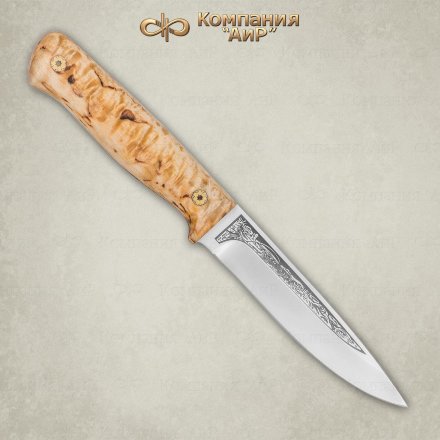 Нож АиР Пескарь ЦМ рукоять карельская береза, клинок 100х13м, AIRF0000008102