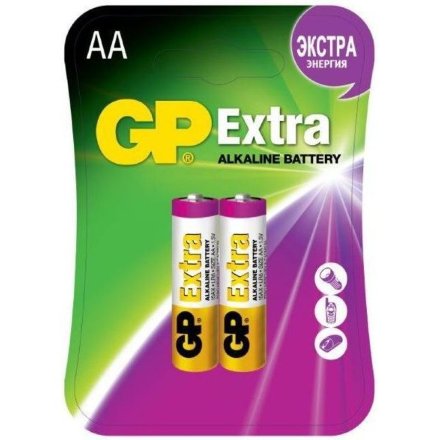 Батарея GP Extra Alkaline 15AX LR6 AA (2шт/блистер), 985257