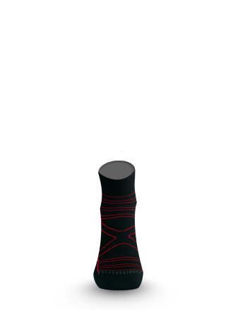 Носки Lasting RPC 903, microfiber+polypropylene, черный с серой подошвой и красной полоской, размер L, RPC903-L