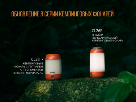 Уцененный товар Фонарь Fenix CL23 зеленый(Упаковка надорвана. Лампа красного цвета + 3 батарейки ААА. Витринный образец)