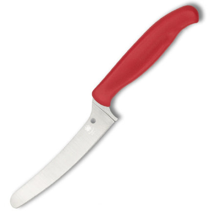 Нож кухонный Spyderco Z-Cut Blunt Tip красный PlainEdge (K13PRD)