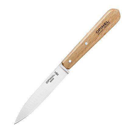 Нож для чистки овощей Opinel №112, деревянная рукоять, нержавеющая сталь, блистер, 001913