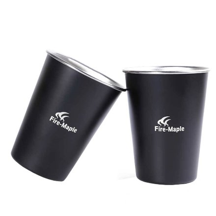Стакан Fire-Maple из нержавеющей стали с анодированием 350мл 2шт Antarcti Cup Black, ANTARCTI CUP BLACK