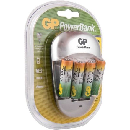 Аккумулятор + зарядное устройство GP PowerBank PB27GS270 AA NiMH 2700mAh (4шт/блистер), 558971