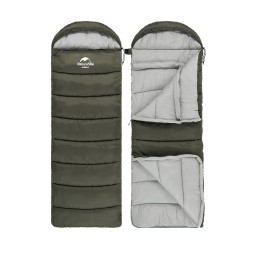 Спальный мешок Naturehike U Series Двойной хлопок осень-зима зелёный U250S, молния слева, 6927595764305L