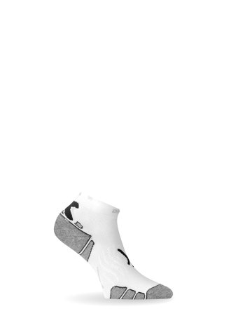 Носки Lasting RUN 009, microfiber+polypropylene, белый с черной полоской, размер S, RUN009-S