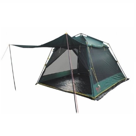 Палатка кемпинговая Tramp Bungalow Lux Green (V2) зеленая TRT-85, 4743131055056