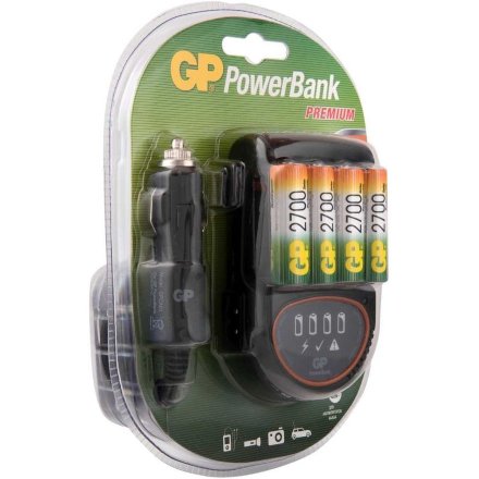 Аккумулятор + зарядное устройство GP PowerBank PB50GS270CA AA NiMH 2700mAh (4шт/блистер), 558978