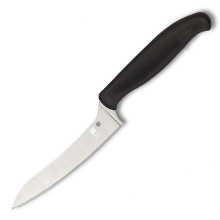 Нож кухонный Spyderco Z-Cut Pointed черный PlainEdge (K14PBK)
