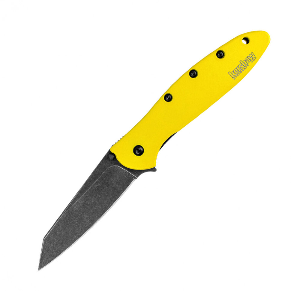 Нож складной Kershaw Leek клинок S30V blackwash рукоять алюминий желтый (1660YLBW)