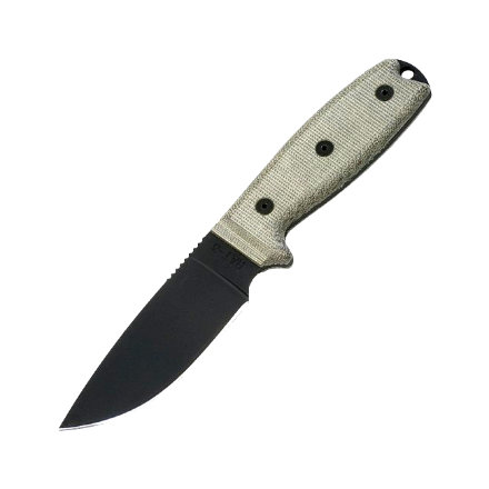 Нож Ontario RAT 3 микарта песок, клинок черный, 1095 Carbon Steel, 8630
