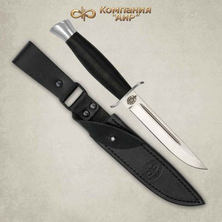 Нож АиР Финка-2 рукоять кожа, клинок 110х18М-ШД, AIRF0000004850