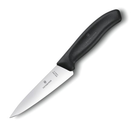 Нож Victorinox разделочный, лезвие 12 см, черный, в картонном блистере 6.8003.12B