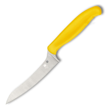 Нож кухонный Spyderco Z-Cut Pointed желтый PlainEdge (K14PYL)