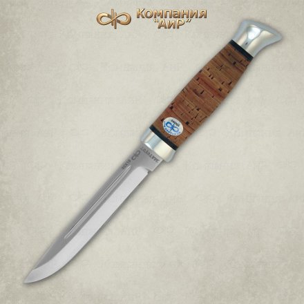 Нож АиР Финка-3 рукоять береста, алюминий, клинок 95х18, AIR8258
