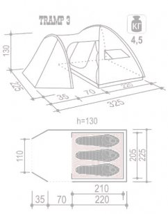 Палатка Indiana Tramp 3, 360200001