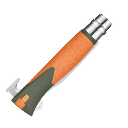 Нож Opinel №12 Explore c инструментом для удаления клещей, оранжевый, 002454