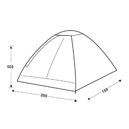 Палатка KingCamp Monodome Fiber 2 зеленый 3016, 109517