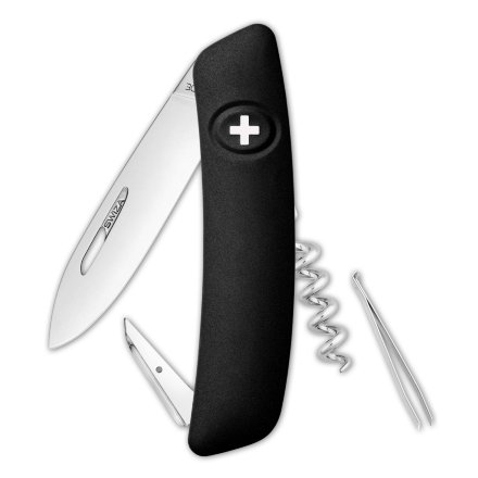 Нож складной Swiza D01 Standard, черный, KNI.0010.1010