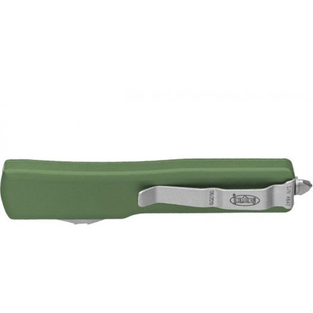 Нож складной автоматический Microtech UTX-70 T/E, сталь CTS-204P, рукоять зеленый алюминий, сатин клинок 149-4, 149-4OD