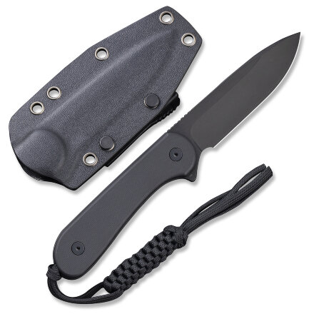 Нож CIVIVI Fixed Blade Elementum D2 Steel Black Stonewash Handle G10 Black
