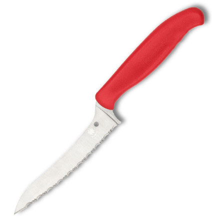 Нож кухонный Spyderco Z-Cut Pointed красный SpyderEdge (K14SRD)