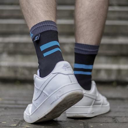 Водонепроницаемые носки Dexshell Running Socks черный/серый/голубой XL (47-49)