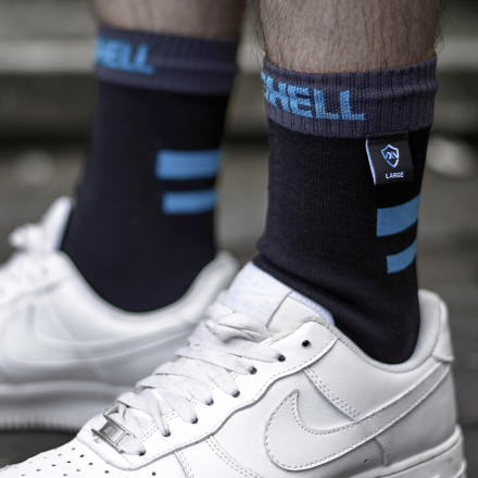 Водонепроницаемые носки Dexshell Running Socks черный/серый/голубой XL (47-49)