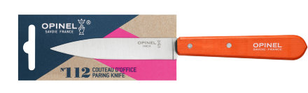 Нож столовый Opinel №112, деревянная рукоять, блистер, нержавеющая сталь, оранжевый, 001916