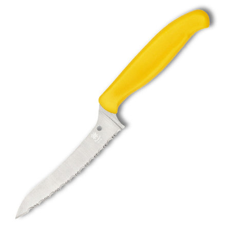 Нож кухонный Spyderco Z-Cut Pointed желтый SpyderEdge (K14SYL)