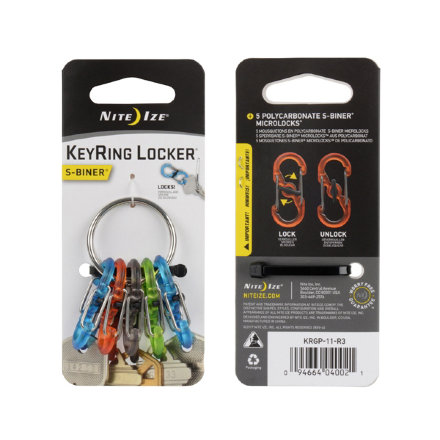 Брелок для ключей Nite Ize  S-Biner KeyRing черный, KRG-03-01