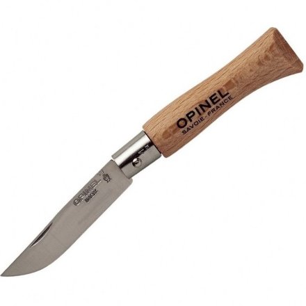 Нож Opinel №4, нержавеющая сталь, рукоять из бука, 121040