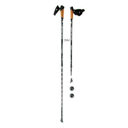 Телескопические палки для скандинавской ходьбы Kaiser Sport Nordic Walking black, SL-2B-2-135-B