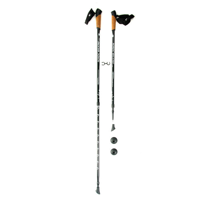Телескопические палки для скандинавской ходьбы Kaiser Sport Nordic Walking black