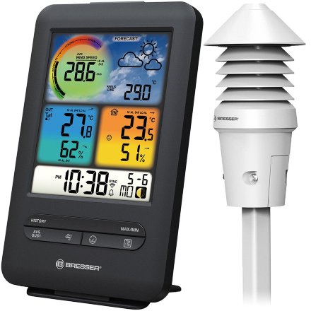 Метеостанция Bresser «4 в 1» Wi-Fi с UV-датчиком и цветным дисплеем, 75700