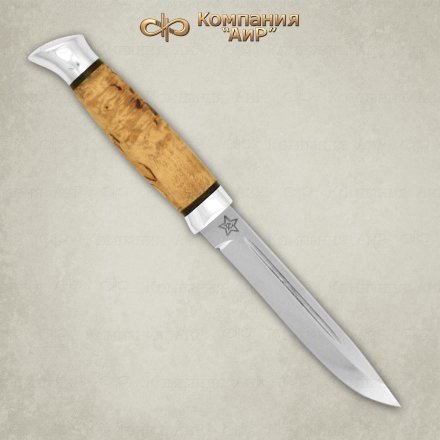 Нож АиР Финка-3 рукоять карельская береза, алюминий, клинок 100х13м, AIR8880